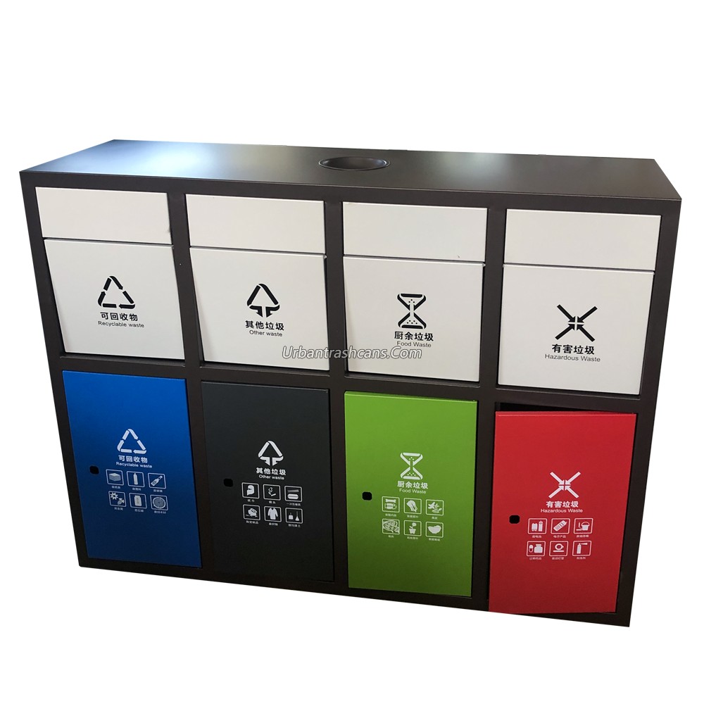 TB-M-007 Metal trash can / trash bin