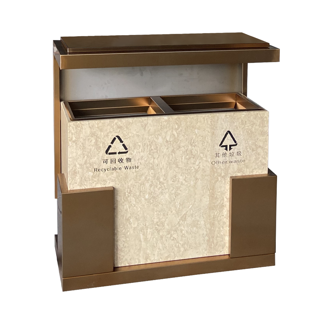 TB-M-015 Metal trash can / trash bin