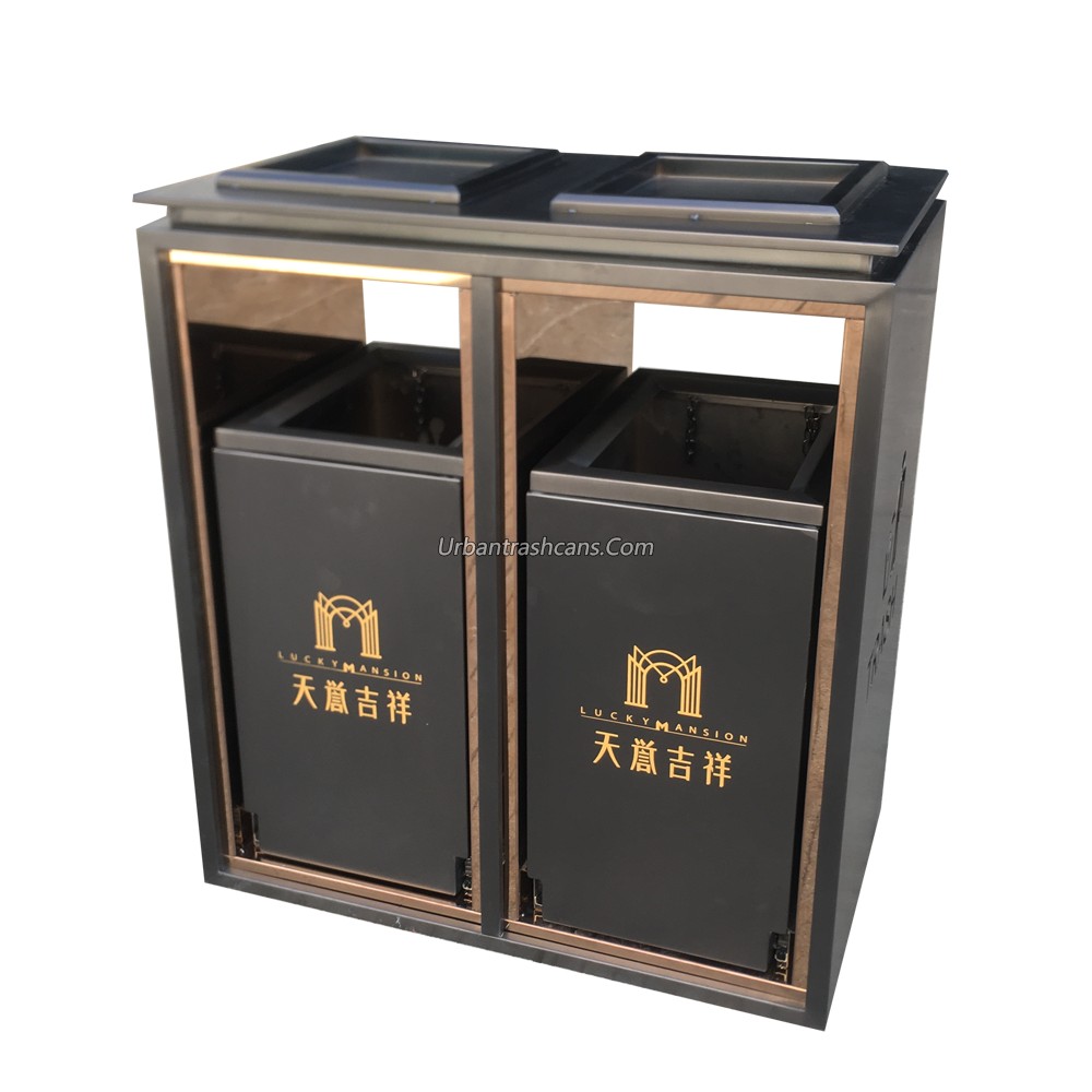 TB-M-018 Metal trash can / trash bin