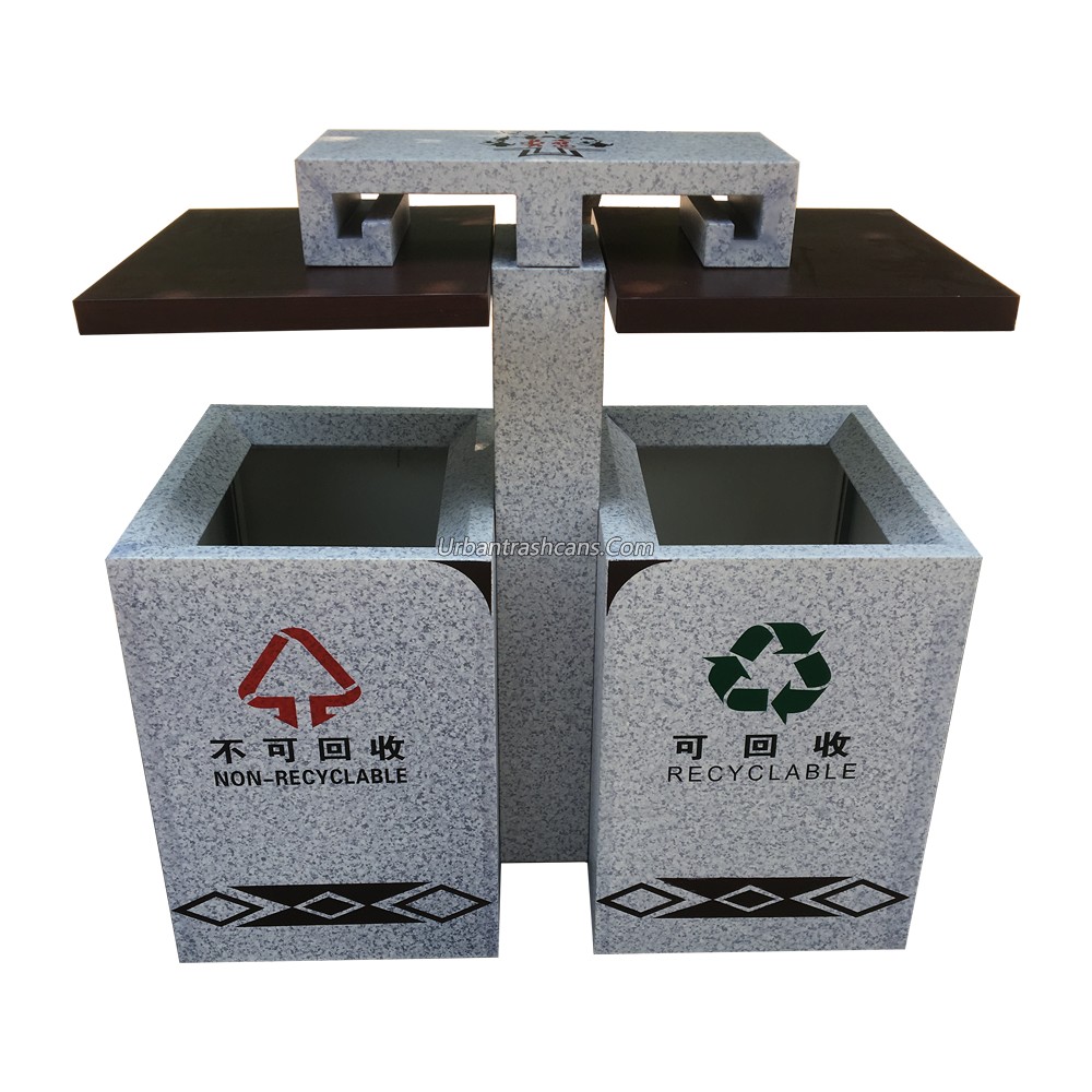 TB-M-024 Metal trash can / trash bin