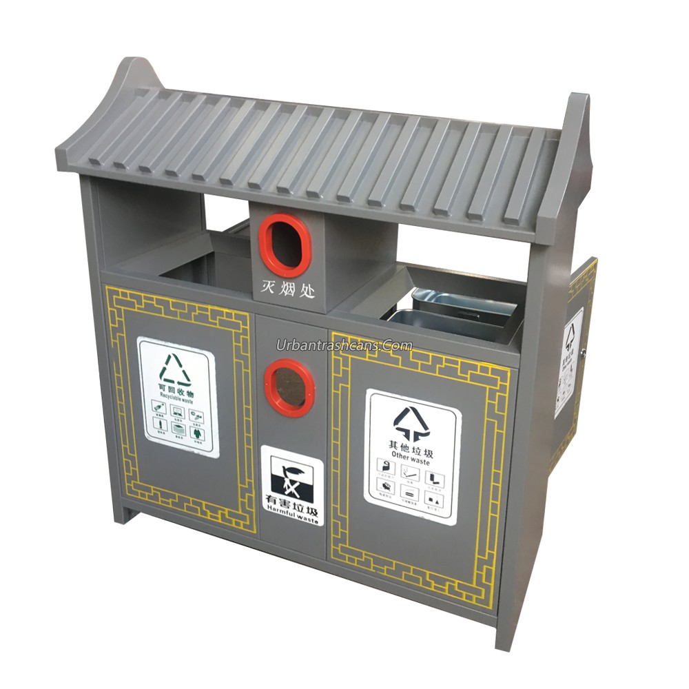 TB-M-027 Metal trash can / trash bin