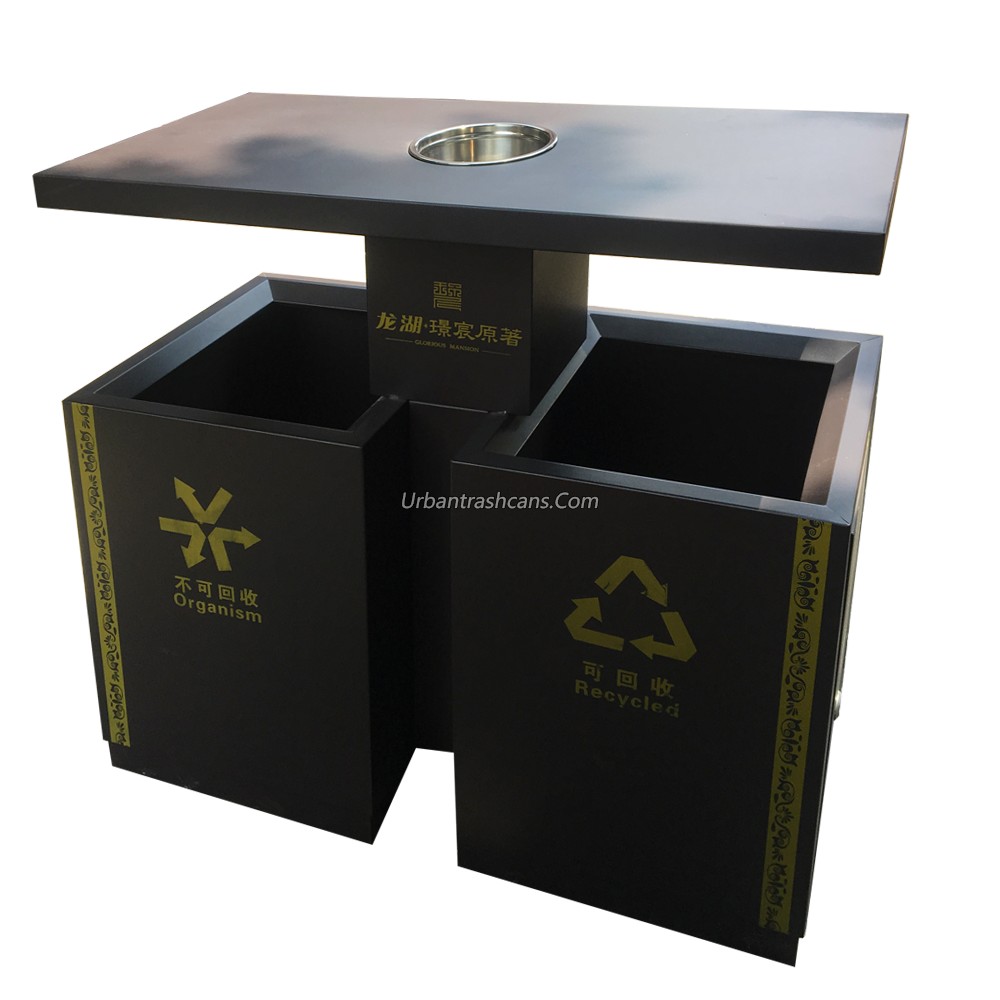 TB-M-033 Metal trash can / trash bin