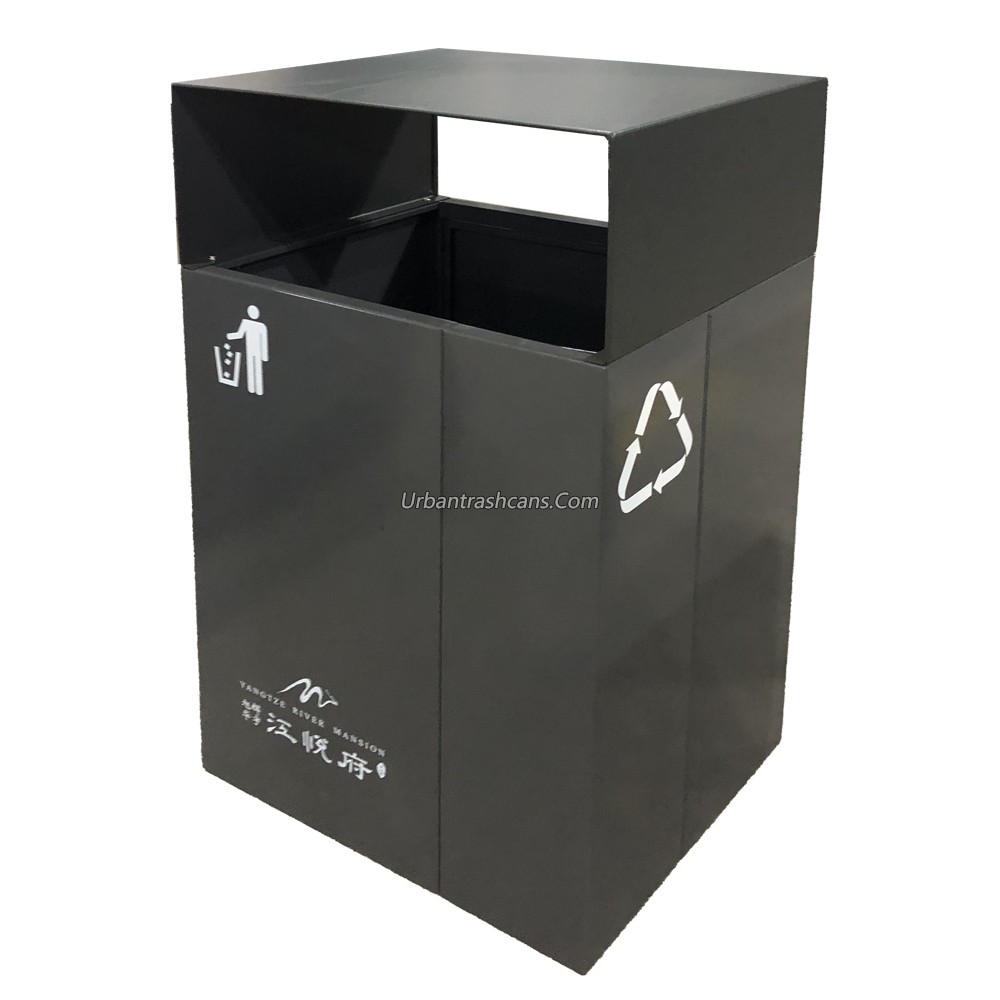 TB-M-034 Metal trash can / trash bin