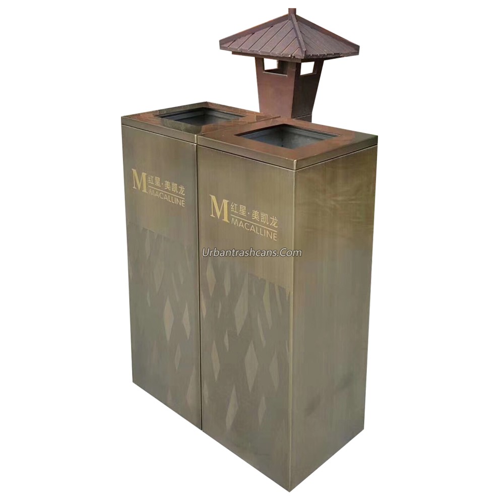 TB-M-049 Metal trash can / trash bin