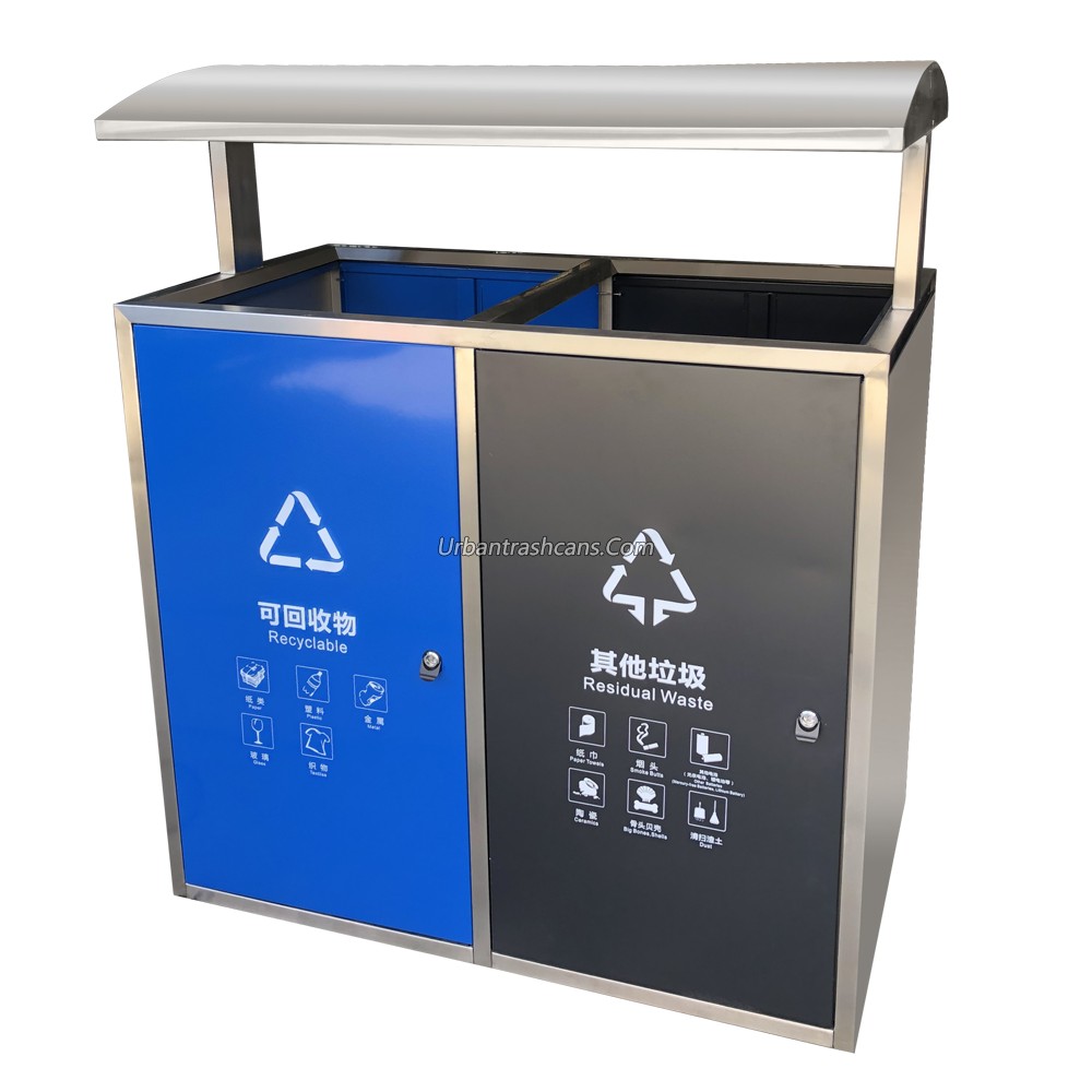 TB-M-053 Metal trash can / trash bin