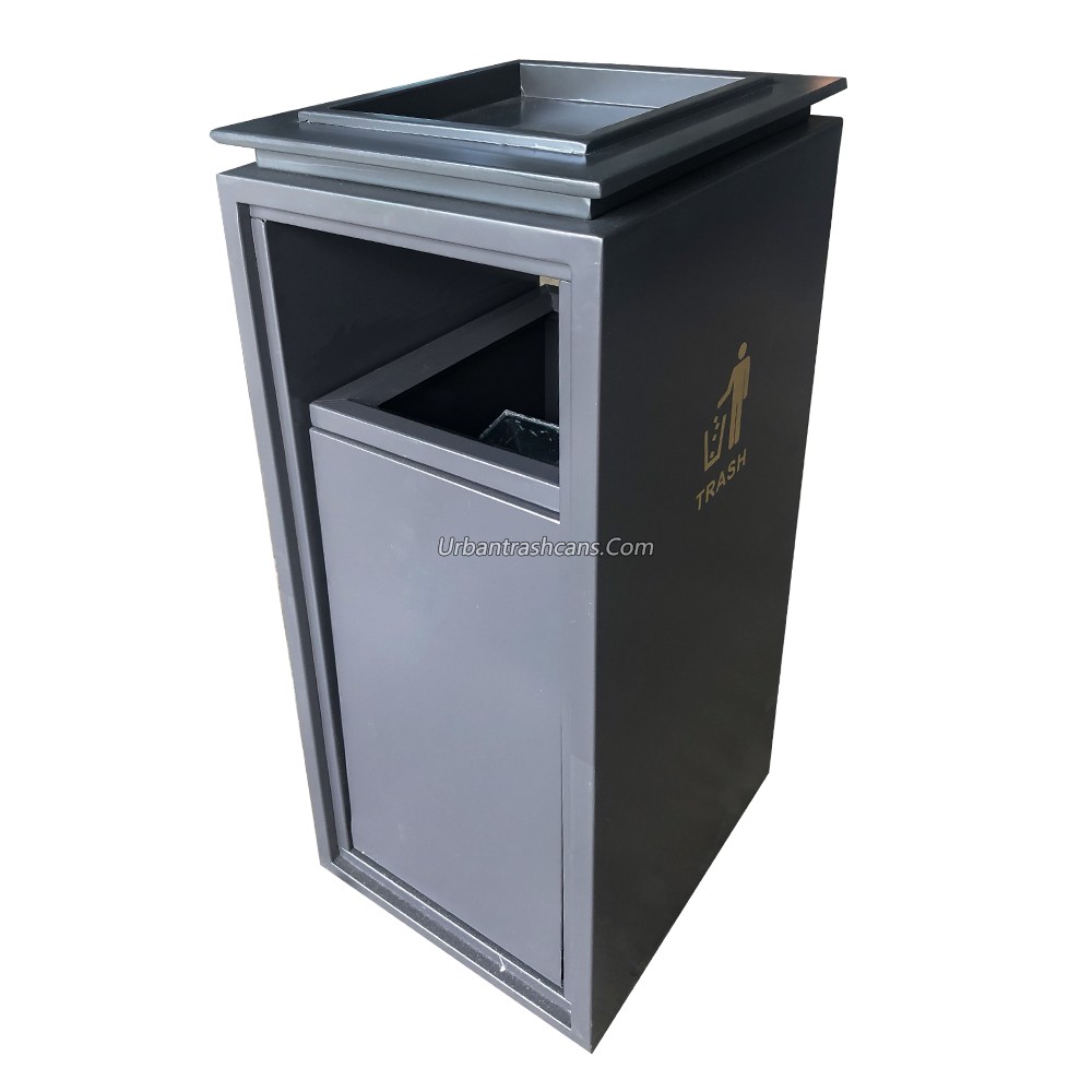  TB-M-054 Metal trash can / trash bin