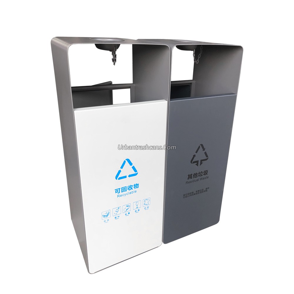 TB-M-051 Metal trash can / trash bin