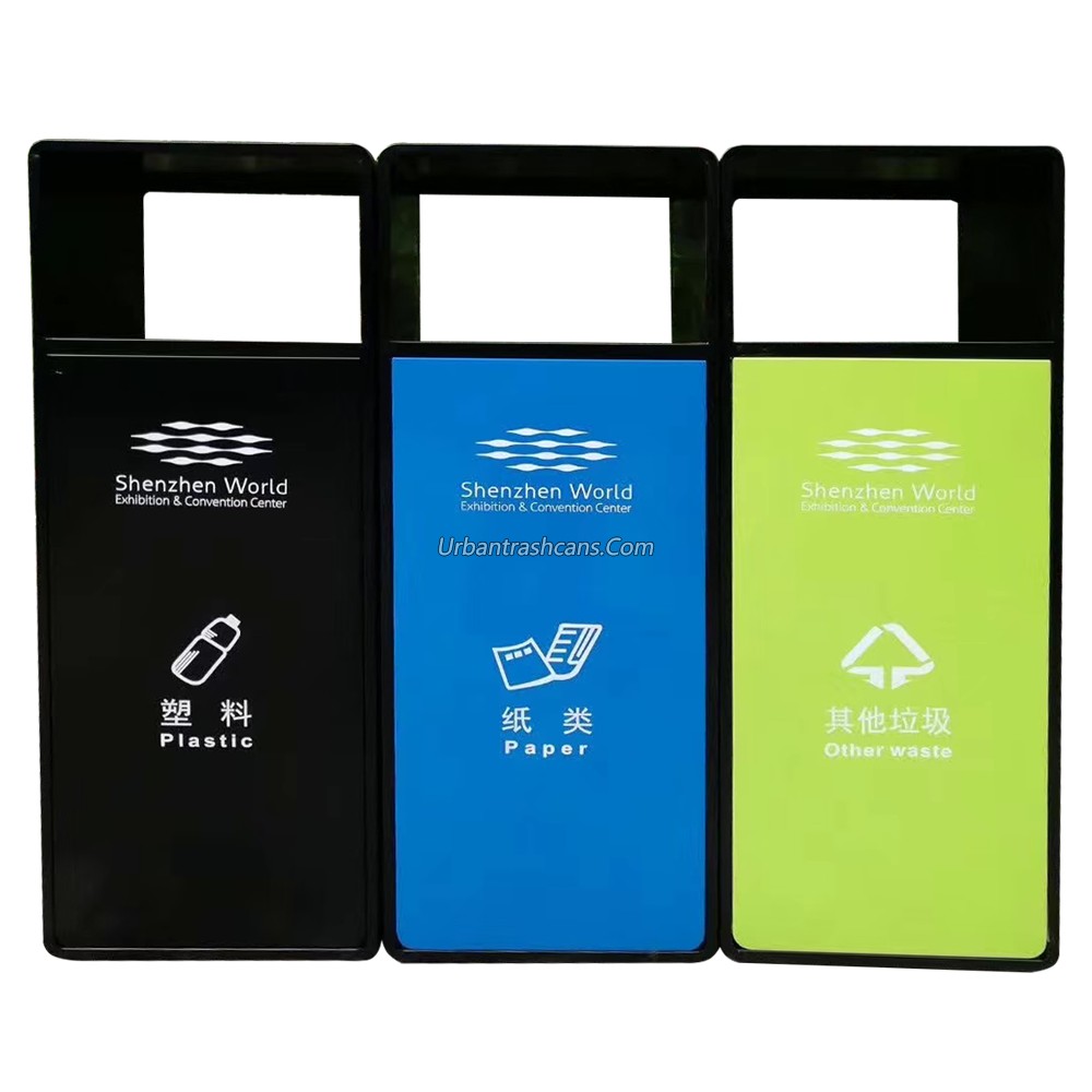  TB-M-056 Metal trash can / trash bin