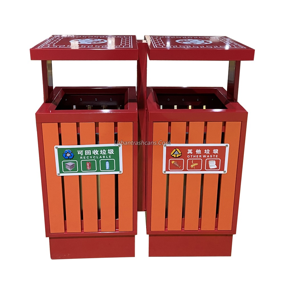 TB-M-063 Metal trash can / trash bin