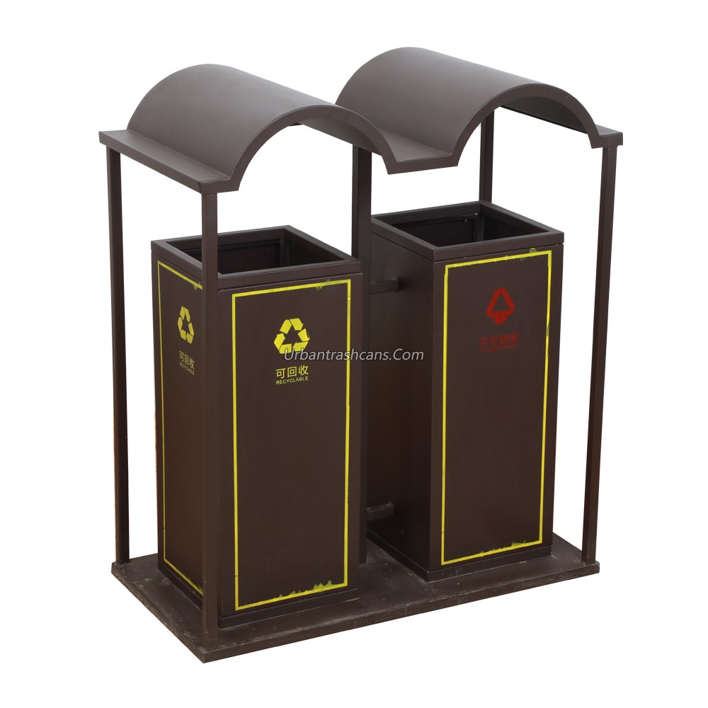 TB-M-068 Metal trash can / trash bin