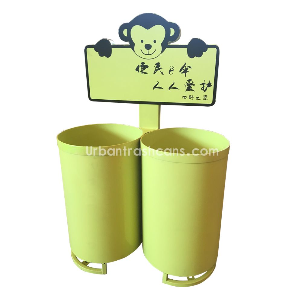 TB-M-138 Metal trash can / trash bin