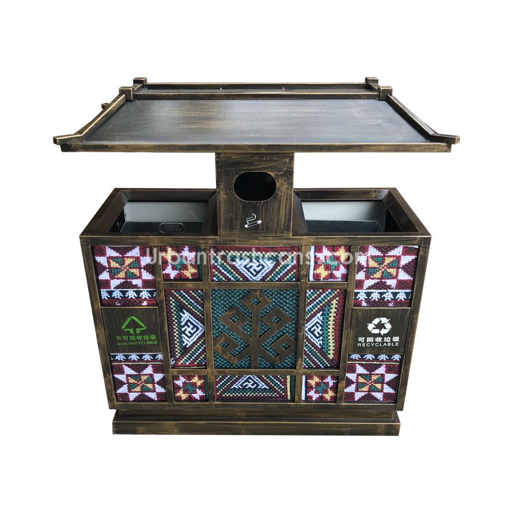 TB-M-143 Metal trash can / trash bin