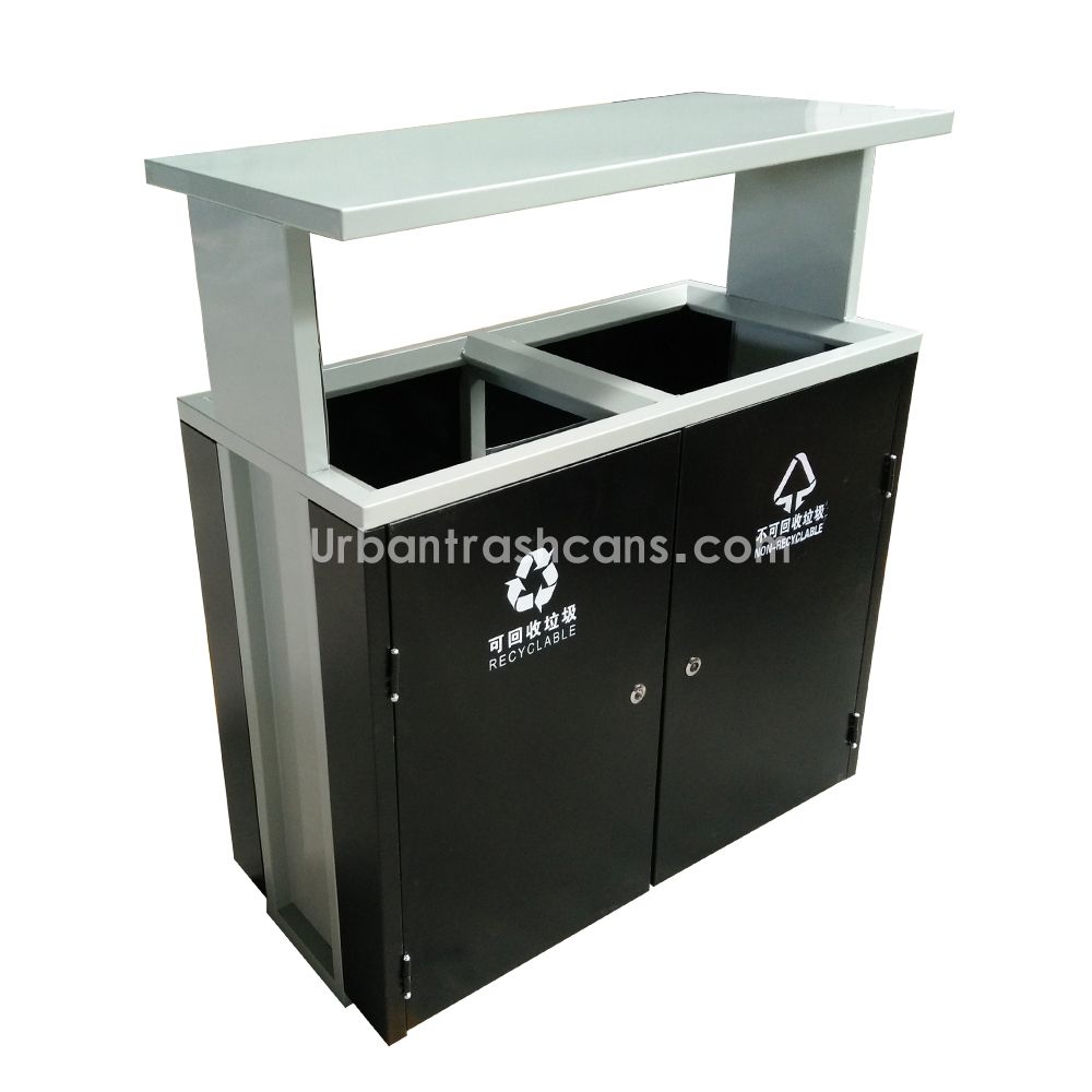 TB-M-159 Metal trash can / trash bin