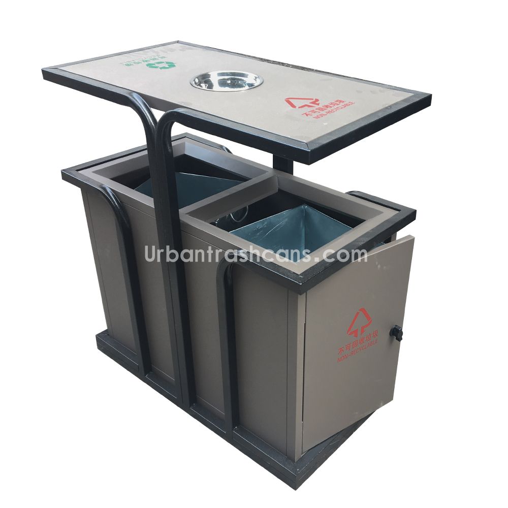 TB-M-160 Metal trash can / trash bin