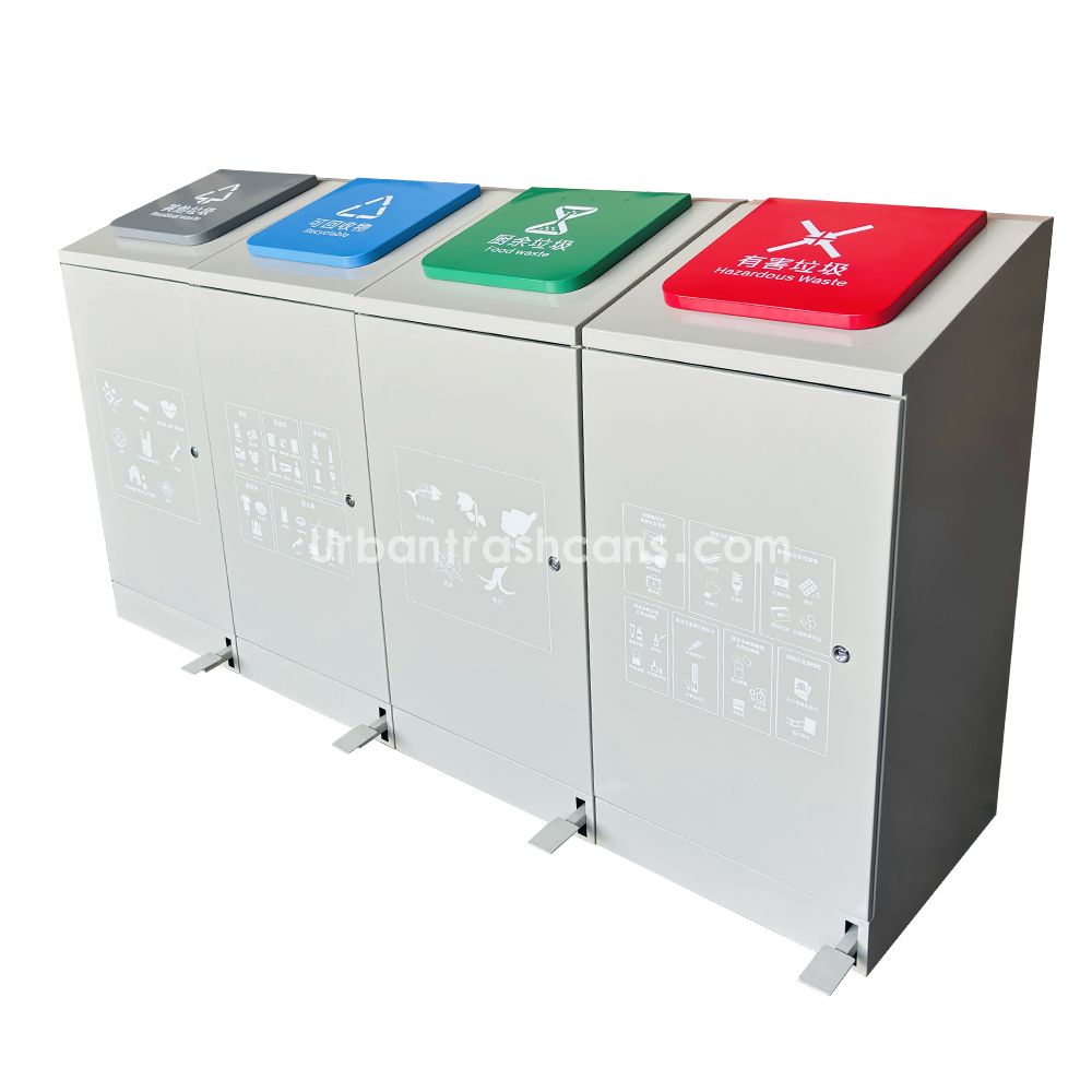 TB-M-206 Metal trash can / trash bin